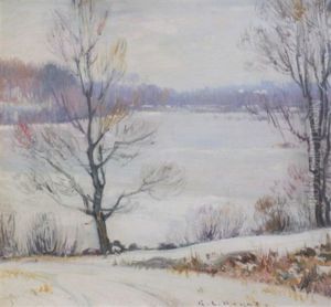 Winter Landscape Millis, Mass by George L. Noyes