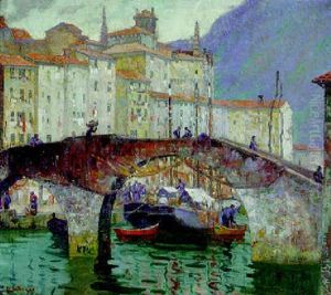 Canal Scene by George L. Noyes