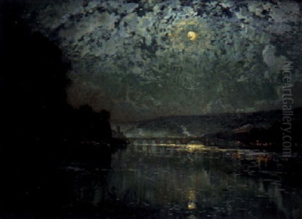 La Seine A Boulogne, Effet Nocturne - view 1