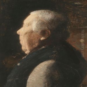 Profile Portrait Of A Big Man by Niels Bjerre