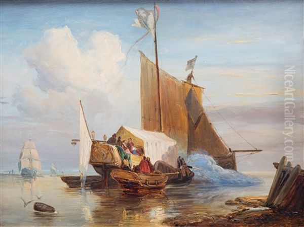 A Ceremonial Ship Saluting - view 1