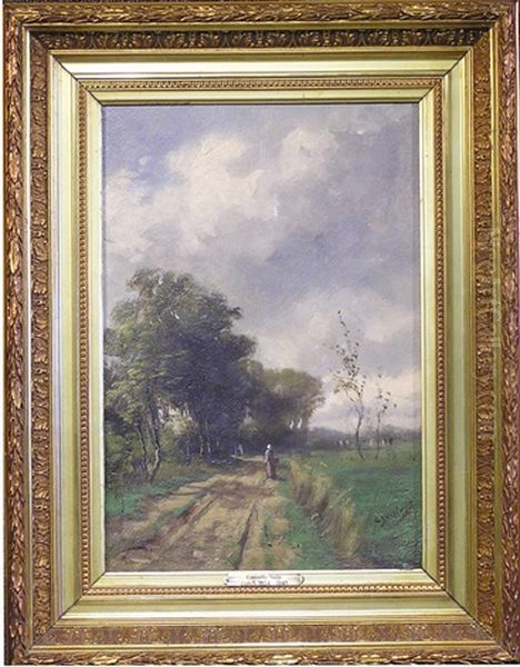 Peasant Travelling Along A Country Road - view 1