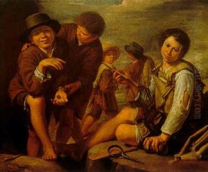 Street Urchins by Pedro Nunez De Villavicencio