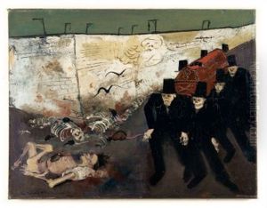 Tanz An Der Mauer - Sargtrager by Felix Nussbaum