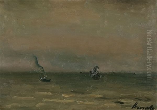 Chevaux De Trait Sur La Plage - view 1