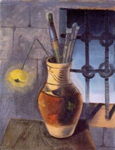 Still Life With Barred Window by Felix Nussbaum