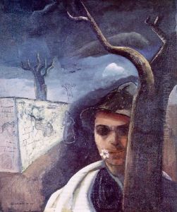 Self Portrait With Apple Blossom by Felix Nussbaum