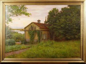 Gardsmotiv by Gustav Oscar Bjorck