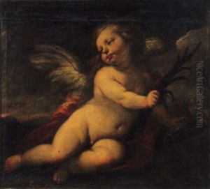 Putto Con I Simboli Del Martirio; La Corda Di Spine, La Palma Ed Il Giglio