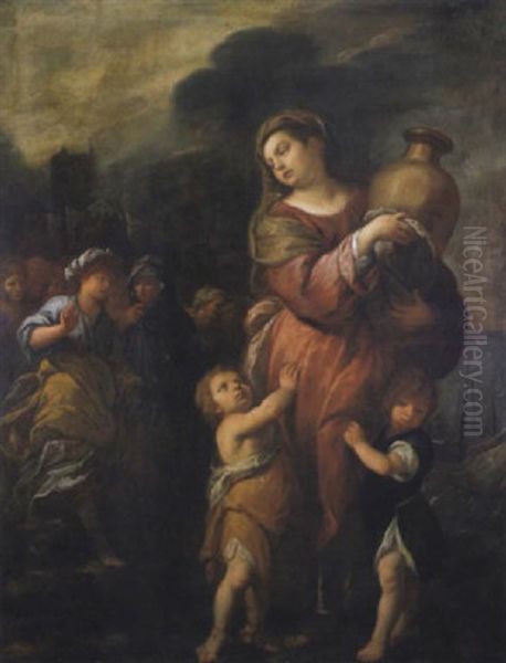 Una Donna Con Due Figli, Che Porta Una Brocca, La Santa Ruffina - view 1