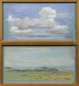 Sommarlandskap Resp Moln by Gustav Oscar Bjorck