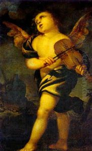 An Angel With A Viola In A Landscape by Carlo Francesco Nuvolone