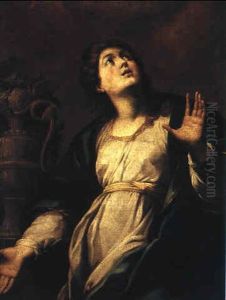 A Female Saint, Possibly The Virgin Annunciate A Female Saint, Possibly The Virgin Annunciate
