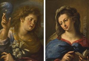 The Angel Of The Annunciation; The Madonna Annunciate by Giuseppe Nuvolone