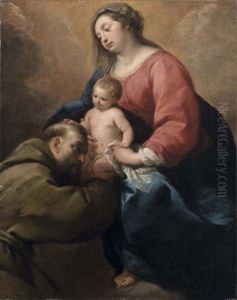 Madonna Con Bambino E San Francesco (collab. W/carlo Francesco Nuvolone) by Giuseppe Nuvolone
