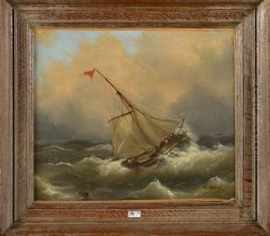 Bateau Dans La Tempete by Wijnand Jan Joseph Nuyen