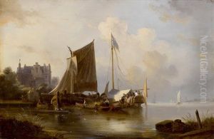 Fischerboote Am Ufer by Wijnand Jan Joseph Nuyen