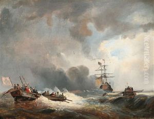 Marine. Ruderboote Auf Dem Weg Zum Admiralsschiff Marine. Ruderboote Auf Dem Weg Zum Admiralsschiff