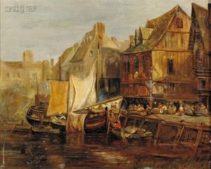 Docking Houseboats by Wijnand Jan Joseph Nuyen