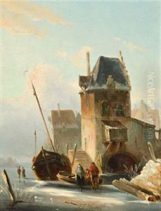 Hollandische Winterlandschaft by Wijnand Jan Joseph Nuyen