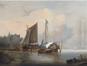 Barges In Dutch Waters