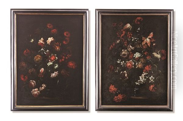 Pair Of Floral Still Lifes - view 1