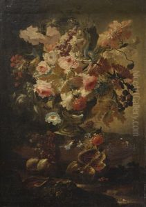 Flower Still Life by Mario Nuzzi Mario Dei Fiori