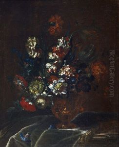 Natura Morta Con Vaso Di Fiori by Mario Nuzzi Mario Dei Fiori