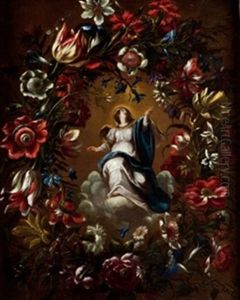 Asuncion De La Virgen Con Orla De Flores by Mario Nuzzi Mario Dei Fiori