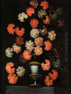 Natura Morta Con Fiori (+ Natura Morta Con Fiori; Pair) by Mario Nuzzi Mario Dei Fiori