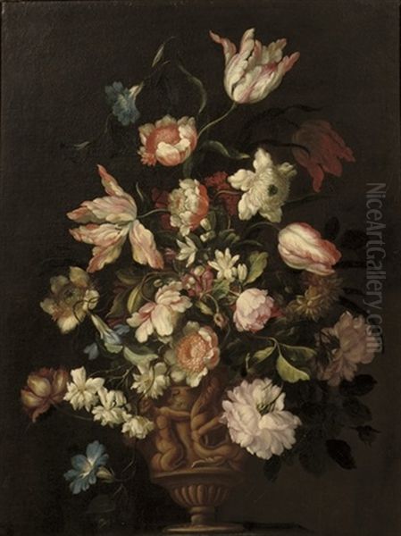 Tulips, Morning Glory, Roses And Other Flowers - view 1