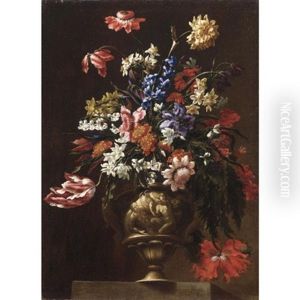 Natura Morta Con Vaso Di Fiori by Mario Nuzzi Mario Dei Fiori