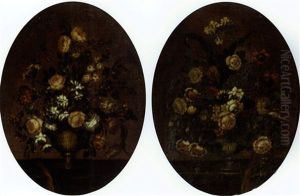 Floral Still Life (+ Another; 2 Works)