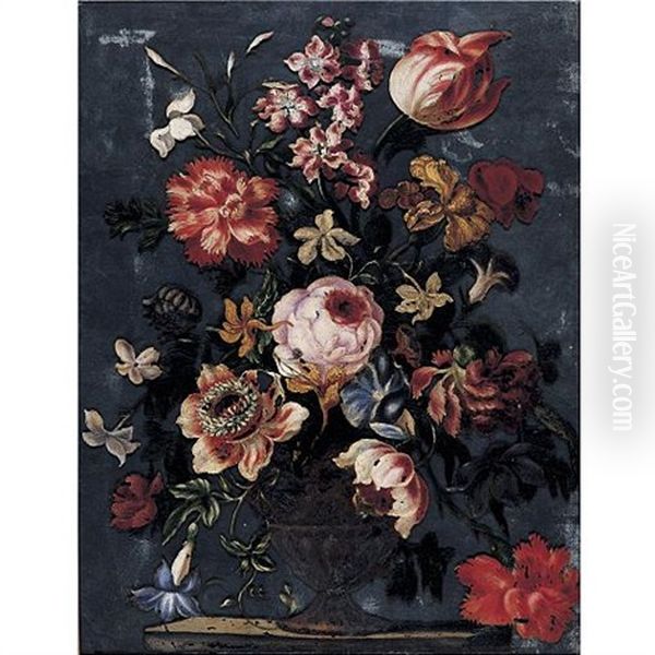 Still Life Of Flowers In An Urn - view 1