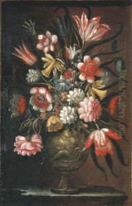 Fleurs Dans Un Cadre En Trompe L'oil