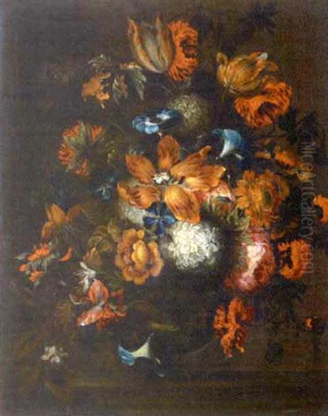 Bouquet De Fleurs Sur Un Entablement - view 1