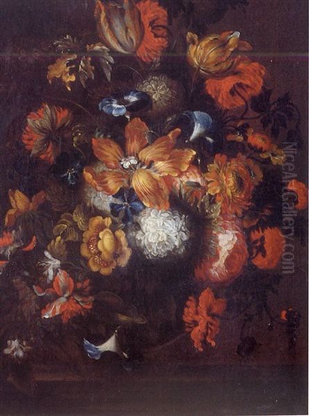 Bouquet De Fleurs Sur Un Entablement - view 1