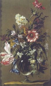 Flowers In A Glass Vase