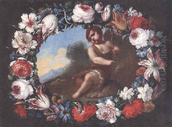 The Infant Saint John The Baptist Surrounded By A Garland Of Flowers - view 1
