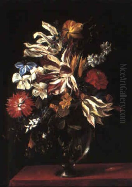 Still Life With Flowers In A Glass Vase - view 1