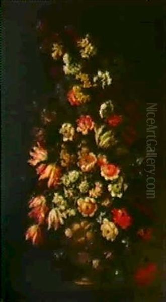 Vase De Fleurs Sur Un Entablement - view 1