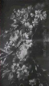 A Swag Of Anemones, Narcisi And Roses - A Fragment by Mario Nuzzi Mario Dei Fiori