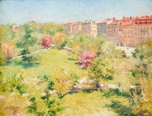 Gronskade Park I Stockholm by Ivar Nyberg