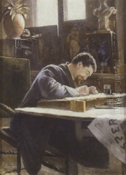 Peintre Dans Son Atelier - view 1