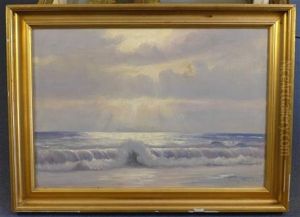 Waves Breaking On The Shore by Poul Friis Nybo