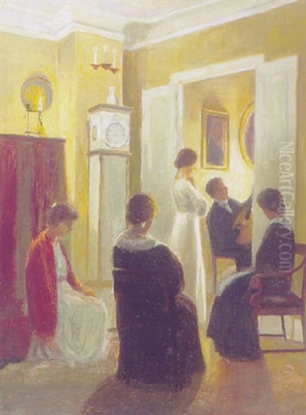 Stueinterior, Hvor Der Lyttes Til Musik - view 1