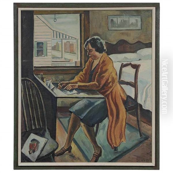 Woman At A Writing Desk - view 1