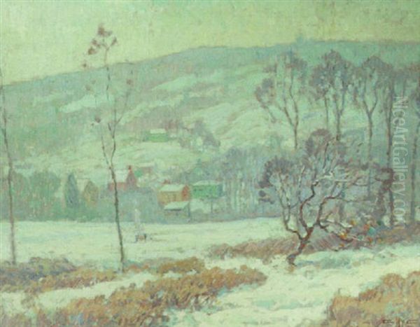 Winter Scene At Dusk - view 1