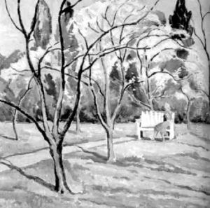 Woman On A Park Bench by Edgar Hewitt Nye