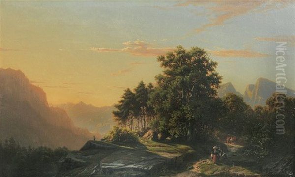 Abendstimmung In Den Bergen - view 1